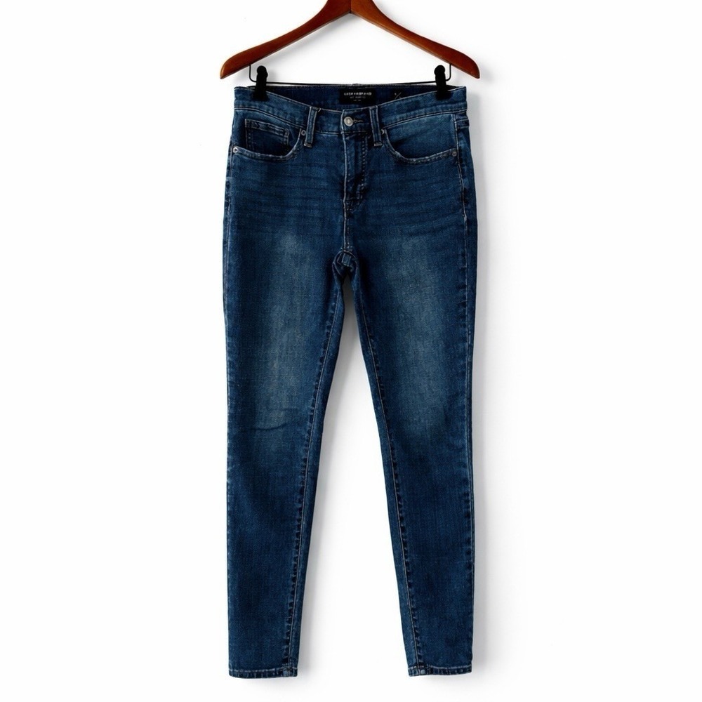 Lucky Brand Ava Mid Rise Skinny Ankle Jeans Medium Wash Blue Denim Size 6 28